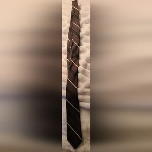 VINTAGE Brown, Black & White Tie